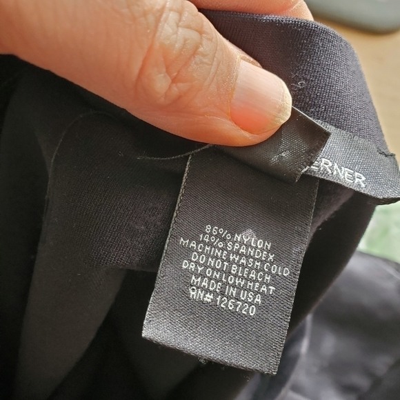 𝅺DAVID Lerner Black Stretchy Pencil Lace Detail Skirt - Picture 11 of 11